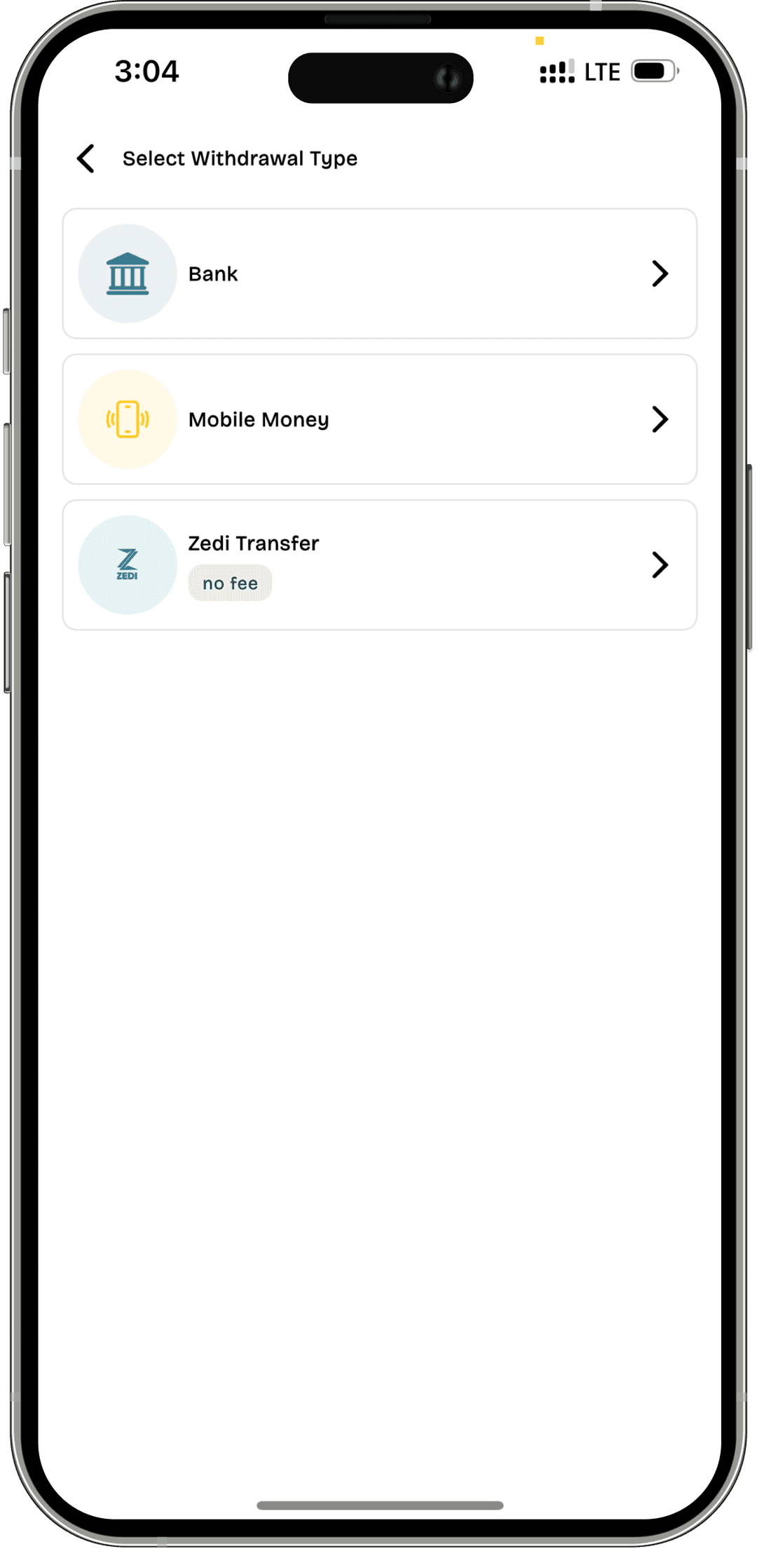 Zedi Home screen layout for mobile phones